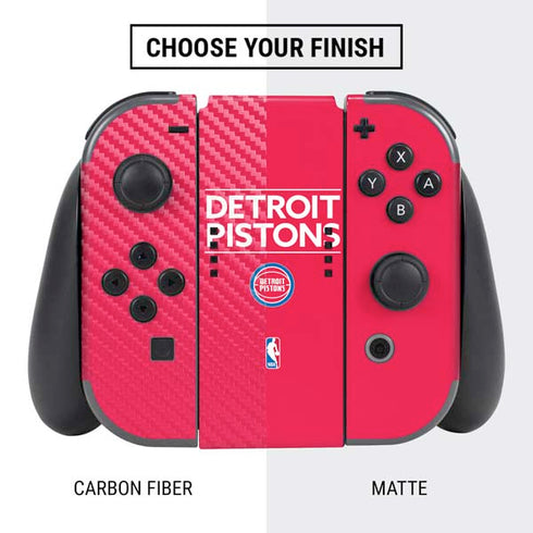 NBA Detroit Pistons Standard - Red Nintendo Switch Bundle Skin