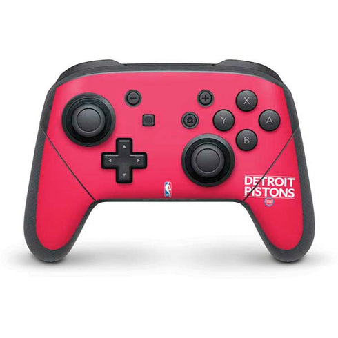 NBA Detroit Pistons Standard - Red Nintendo Switch Pro Controller Skin