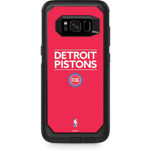 NBA Detroit Pistons Standard - Red Otterbox Commuter Galaxy Skin
