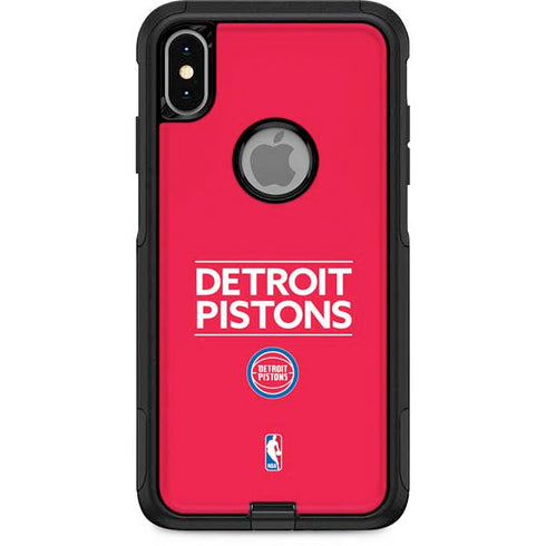 NBA Detroit Pistons Standard - Red Otterbox Commuter iPhone Skin