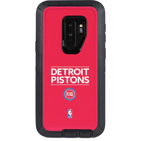 NBA Detroit Pistons Standard - Red Otterbox Defender Galaxy Skin