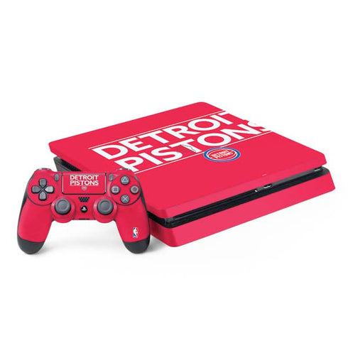 NBA Detroit Pistons Standard - Red PS4 Slim Bundle Skin