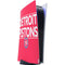NBA Detroit Pistons Standard - Red PS5 Digital Edition Console Skin