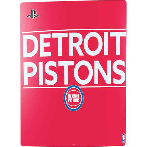NBA Detroit Pistons Standard - Red PS5 Digital Edition Console Skin