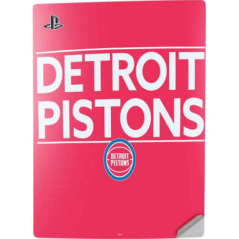 NBA Detroit Pistons Standard - Red PS5 Digital Edition Console Skin
