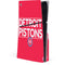 NBA Detroit Pistons Standard - Red PS5 Slim Disk Console Skin