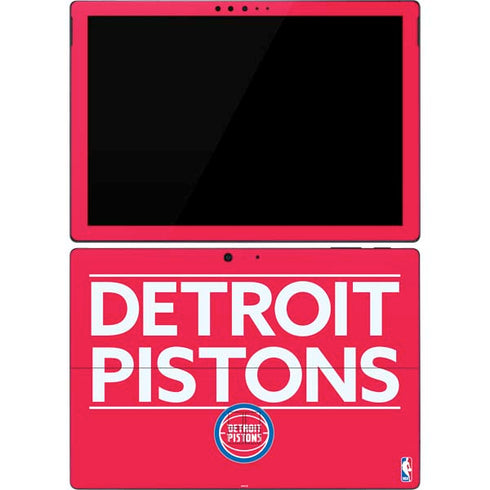 NBA Detroit Pistons Standard - Red Surface Pro 7 Skin