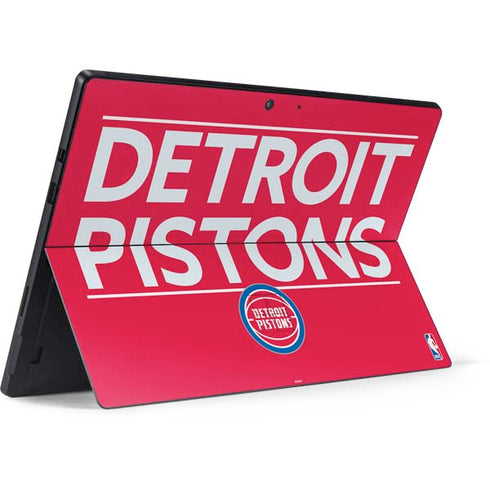 NBA Detroit Pistons Standard - Red Surface Pro 7 Skin