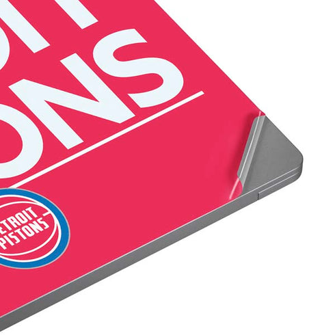 NBA Detroit Pistons Standard - Red Universal Laptop 12in (9.8 x 6.8in) Skin