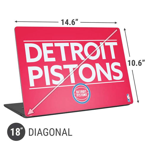 NBA Detroit Pistons Standard - Red Universal Laptop 18in (14.6 x 10.6in) Skin