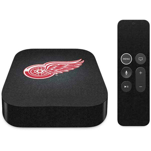 NHL Detroit Red Wings Black Background Apple TV Skin