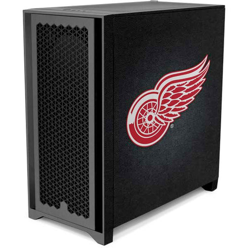 NHL Detroit Red Wings Black Background Corsair 4000D Tempered Glass Mid-Tower ATX Case Skin