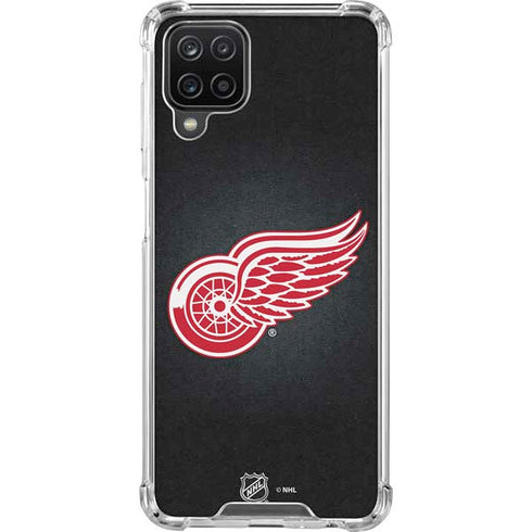 NHL Detroit Red Wings Black Background Galaxy A12 Clear Case
