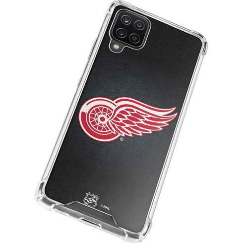 NHL Detroit Red Wings Black Background Galaxy A12 Clear Case