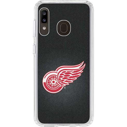 NHL Detroit Red Wings Black Background Galaxy A20 Clear Case