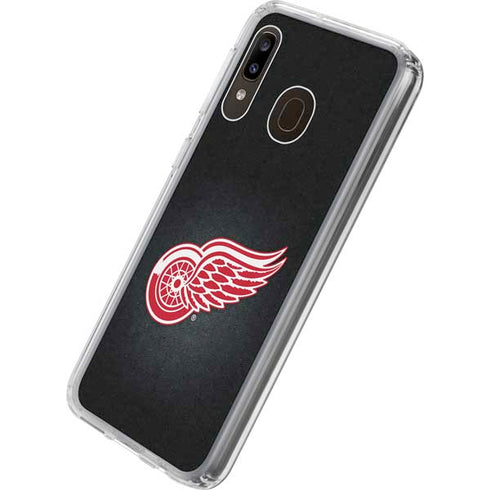 NHL Detroit Red Wings Black Background Galaxy A20 Clear Case
