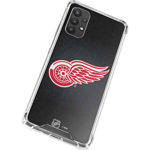 NHL Detroit Red Wings Black Background Galaxy A32 5G Clear Case