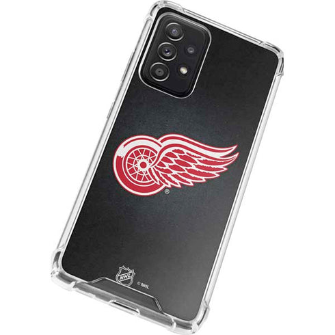 NHL Detroit Red Wings Black Background Galaxy A52 5G Clear Case