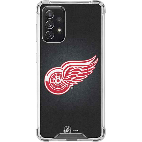 NHL Detroit Red Wings Black Background Galaxy A72 5G Clear Case