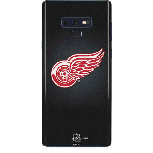 NHL Detroit Red Wings Black Background Galaxy Note 9 Skin