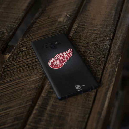 NHL Detroit Red Wings Black Background Galaxy Note 9 Skin