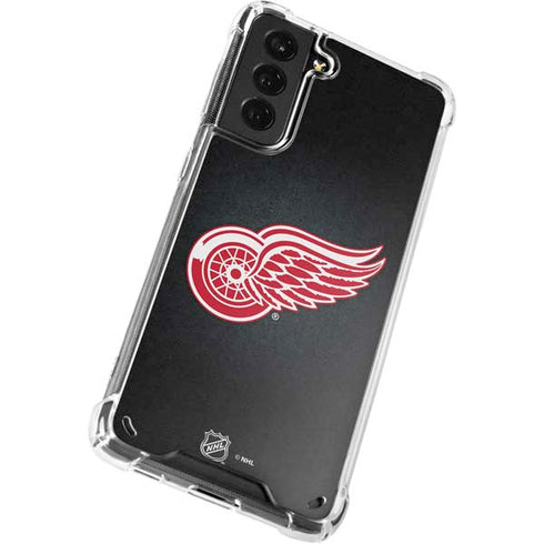 NHL Detroit Red Wings Black Background Galaxy S21 5G Clear Case