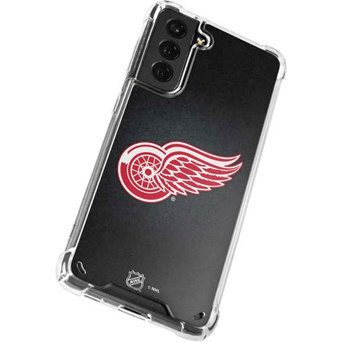 NHL Detroit Red Wings Black Background Galaxy S21 Plus 5G Clear Case