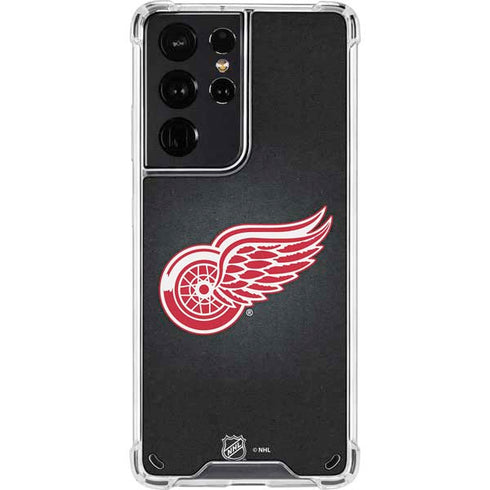 NHL Detroit Red Wings Black Background Galaxy S21 Ultra 5G Clear Case
