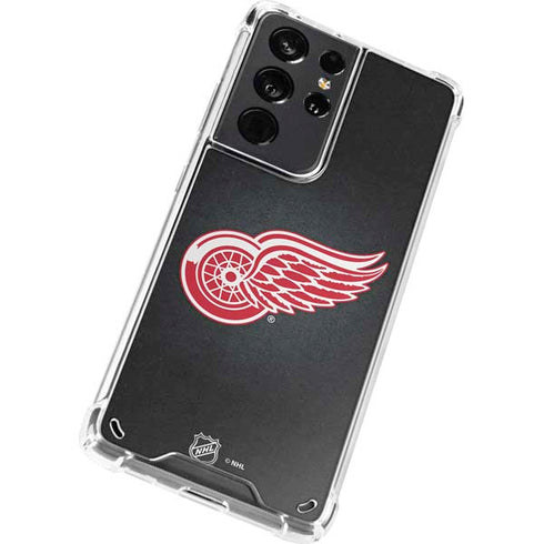 NHL Detroit Red Wings Black Background Galaxy S21 Ultra 5G Clear Case