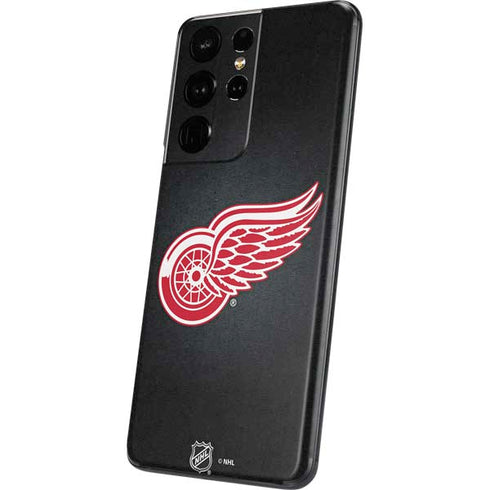 NHL Detroit Red Wings Black Background Galaxy S21 Ultra 5G Skin