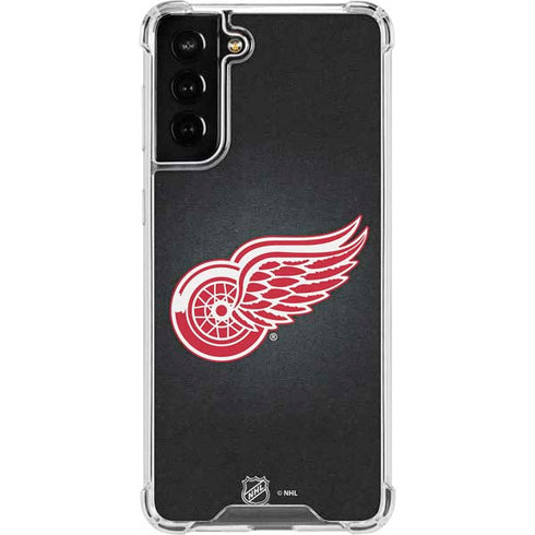 NHL Detroit Red Wings Black Background Galaxy S22 Plus Clear Case