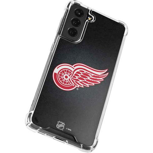 NHL Detroit Red Wings Black Background Galaxy S22 Plus Clear Case