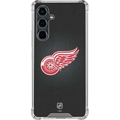 NHL Detroit Red Wings Black Background Galaxy S23 FE Clear Case