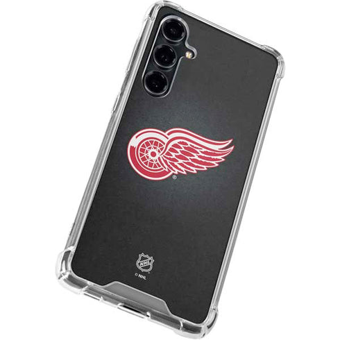 NHL Detroit Red Wings Black Background Galaxy S23 FE Clear Case