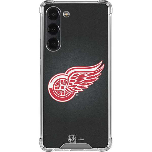 NHL Detroit Red Wings Black Background Galaxy S23 Plus Clear Case