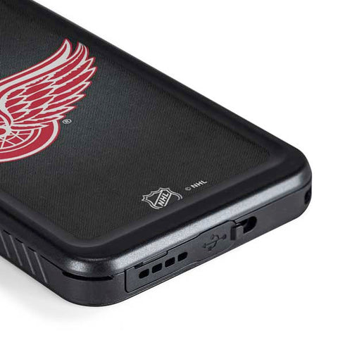 NHL Detroit Red Wings Black Background Galaxy S23 Plus Waterproof Case