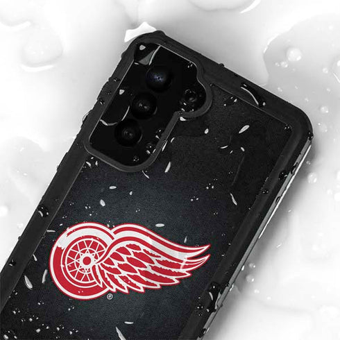 NHL Detroit Red Wings Black Background Galaxy S23 Plus Waterproof Case