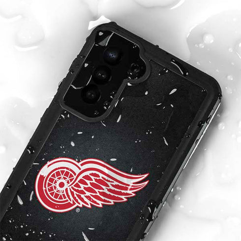 NHL Detroit Red Wings Black Background Galaxy S23 Waterproof Case