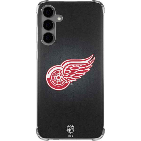 NHL Detroit Red Wings Black Background Galaxy S24 Plus Clear Case
