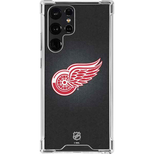 NHL Detroit Red Wings Black Background Galaxy S24 Ultra Clear Case
