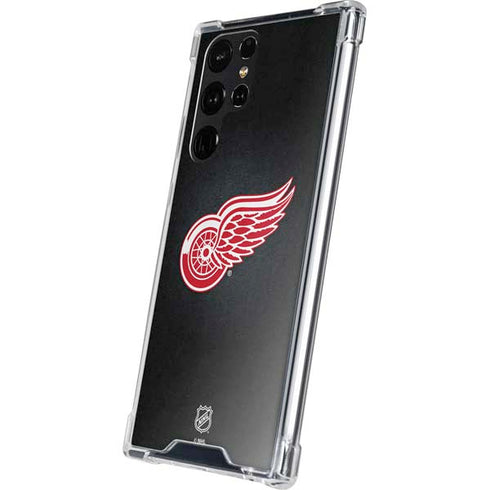 NHL Detroit Red Wings Black Background Galaxy S24 Ultra Clear Case