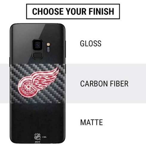 NHL Detroit Red Wings Black Background Galaxy S9 Skin