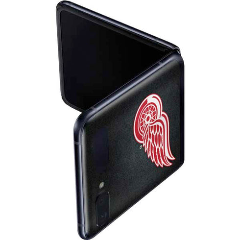 NHL Detroit Red Wings Black Background Galaxy Z Flip Skin