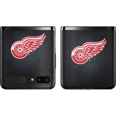 NHL Detroit Red Wings Black Background Galaxy Z Flip Skin