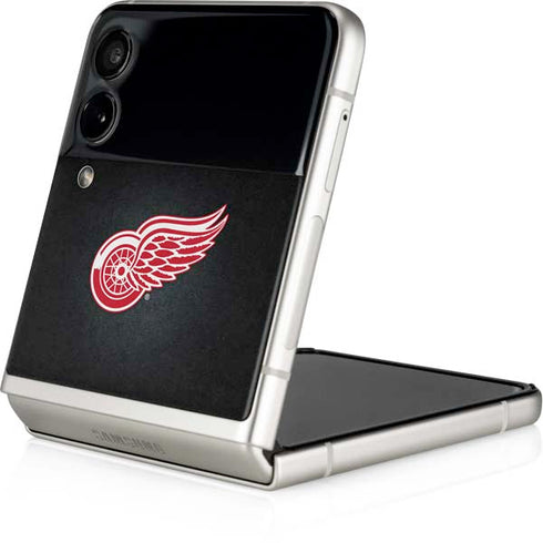NHL Detroit Red Wings Black Background Galaxy Z Flip3 5G Skin