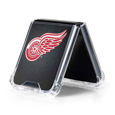 NHL Detroit Red Wings Black Background Galaxy Z Flip5 5G Clear Case