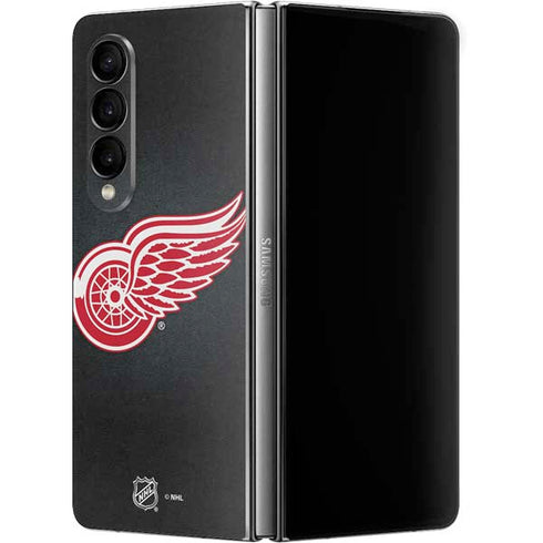 NHL Detroit Red Wings Black Background Galaxy Z Fold4 5G Skin
