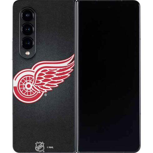 NHL Detroit Red Wings Black Background Galaxy Z Fold4 5G Skin