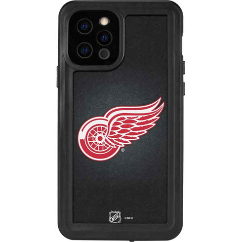 NHL Detroit Red Wings Black Background iPhone 12 Pro Waterproof Case