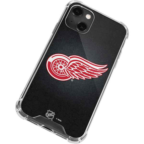 NHL Detroit Red Wings Black Background iPhone 13 Mini Clear Case